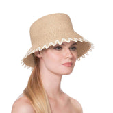 Sombrero Genuino de Diseñador Eric Javits NY - Eloise - Color Peanut Mix.